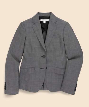 ポリエステル/ウール　ピンヘッド　シングル２ボタンジャケット