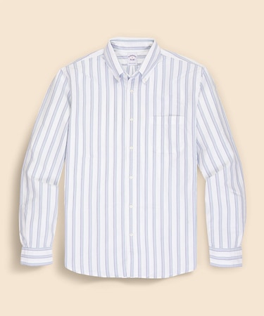 コットン　オックスフォード　ストライプ　フライデーシャツ