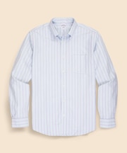 コットン　オックスフォード　ストライプ　フライデーシャツ