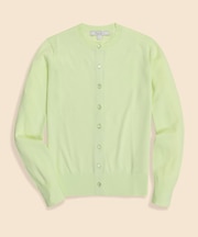 スーピマコットン　クルーネック　カーディガン