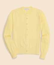 スーピマコットン　クルーネック　カーディガン