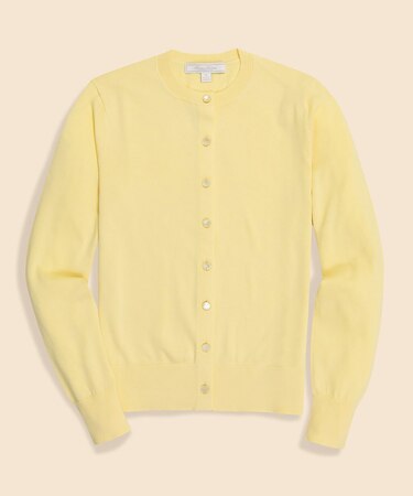 スーピマコットン　クルーネック　カーディガン