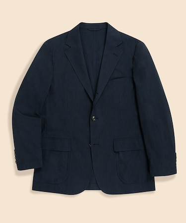 コットンブレンド　ウォッシャブル　段返り３釦アンコンジャケット　TOKYO model