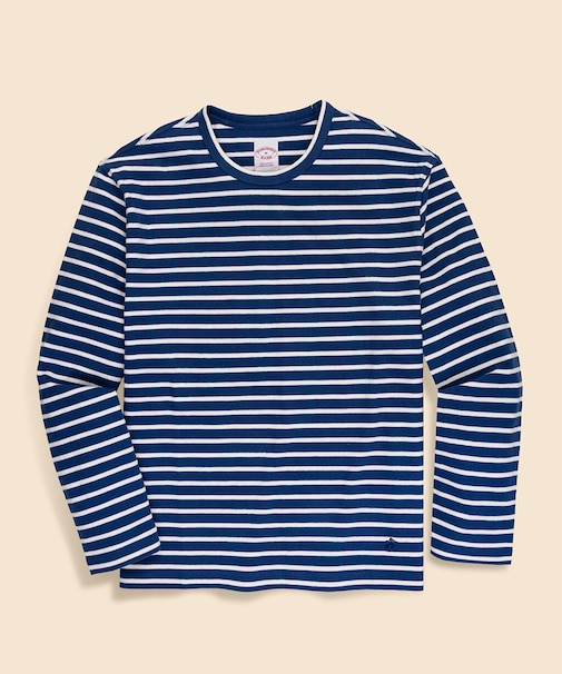 コットン　GFロゴ　マリナーストライプ　ロングスリーブTシャツ