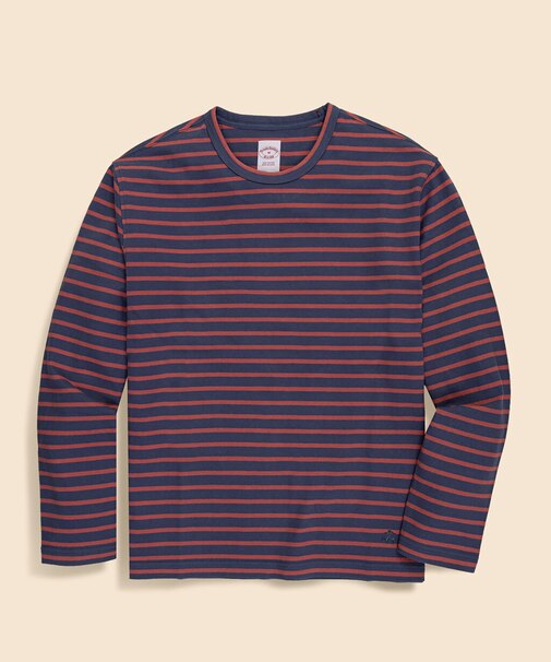 コットン GFロゴ マリナーストライプ ロングスリーブTシャツ