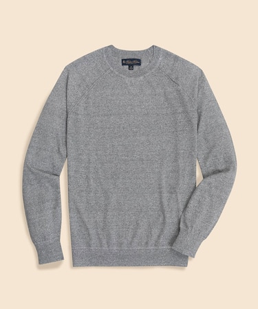 リネンブレンド　ラグランスリーブ　クルーネックセーター