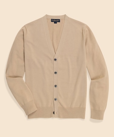 スーピマコットン Vネックカーディガン
