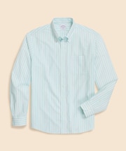 コットンポプリン　ブッチャーストライプ　フライデーシャツ