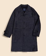 ウール／リネン　ミニヘリンボーン　ショップコート