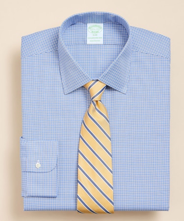 Brooks Brothers Explorer　スーピマコットンブレンド　チェック　ドレスシャツ　Slim Fit