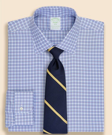 Brooks Brothers Explorer　スーピマコットンブレンド　チェック　ドレスシャツ　Slim Fit