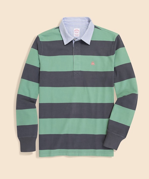 コットンジャージー GFロゴ ラグビーシャツ｜ブルックス ブラザーズの