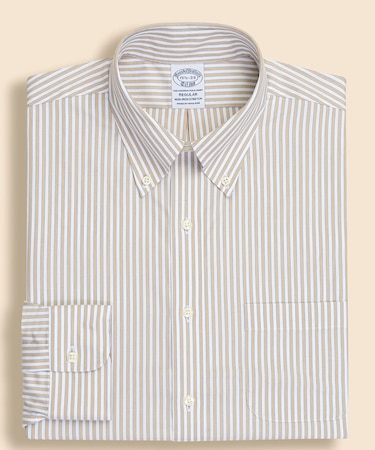 スーピマコットン　ストレッチピンポイントオックスフォード　シーズナルパターン　ドレスシャツ　Regular Fit