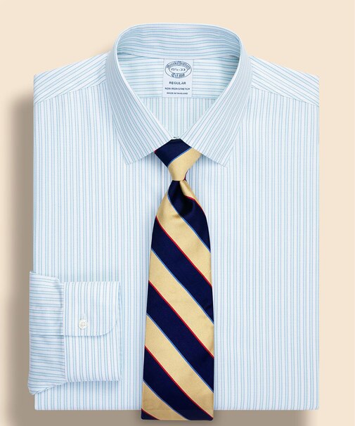 スーピマコットン　ストレッチロイヤルオックスフォード　シーズナルパターン　ドレスシャツ　Regular Fit