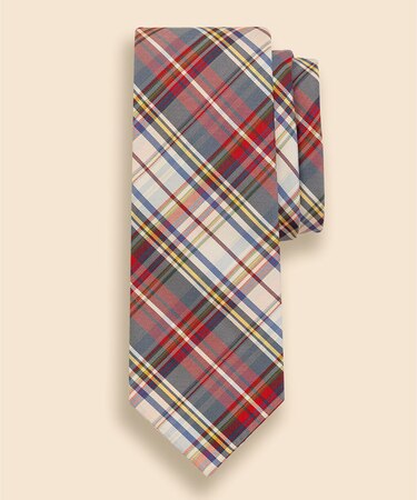 シルク　タータンチェックタイ