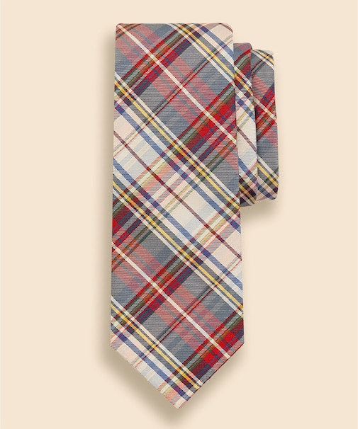 シルク　タータンチェックタイ