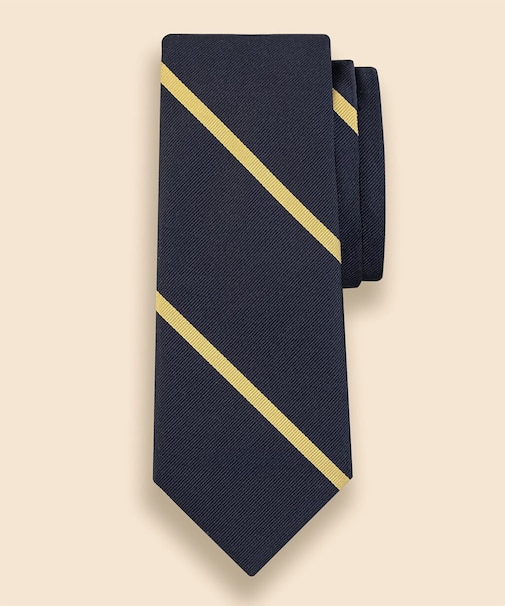 シルク　ワイドバーストライプ　レップタイ