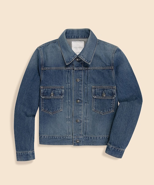 コットンデニム ウォッシュド トラッカージャケット