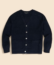 リネン　Vネック　カーディガン