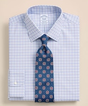 スーピマコットン　ストレッチブロードクロス　チェック　ドレスシャツ　Regular Fit