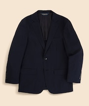 ウール／ポリエステル　シアサッカー　シングル２釦アンコンジャケット　Classic