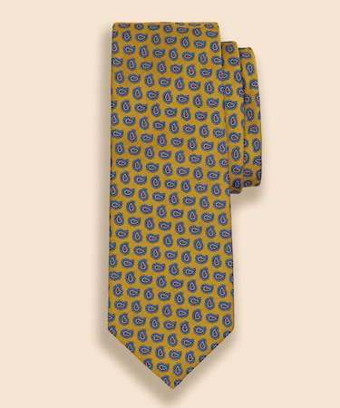 シルク　ペイズリー　ジャカードタイ