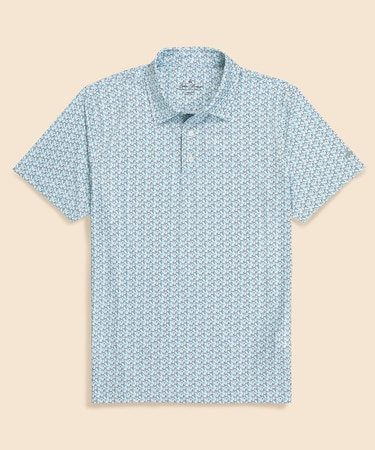 Performance Series　ポリエステルブレンド　ストレッチジャージー　マリーンプリント　ゴルフポロシャツ