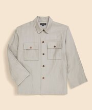 リヨセル／リネン　ヘリンボーン　CPOシャツジャケット