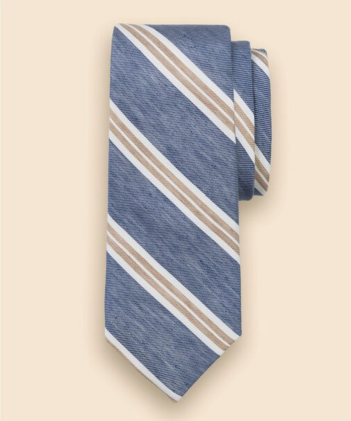 リネン／シルク　BB#1ストライプタイ