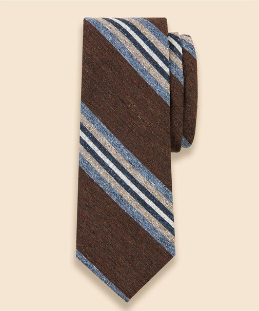 シルク　マルチストライプタイ