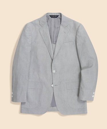 コットン／ラミー　コードレーン　段返り３釦　No.1サックジャケット　Traditional