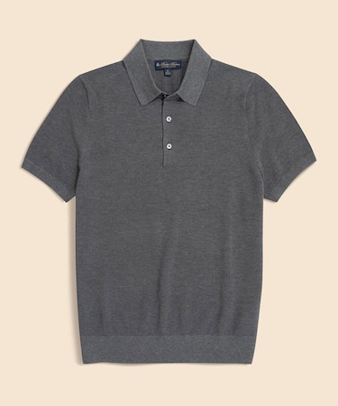 スーピマコットン　ストレッチピケ　ショートスリーブ　ポロセーター