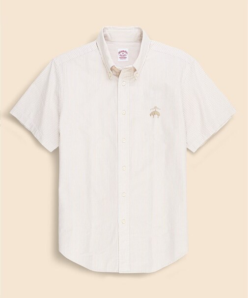 ◆オンラインストア限定◆ コットン　ビッグGFロゴ　シアサッカー　ショートスリーブ　カジュアルシャツ　Traditional Fit