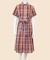 コットン／リネン　マドラスチェック　ショートスリーブシャツワンピース