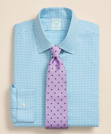 Brooks Brothers Explorer スーピマコットンブレンド シーズナルパターン ドレスシャツ Slim Fit