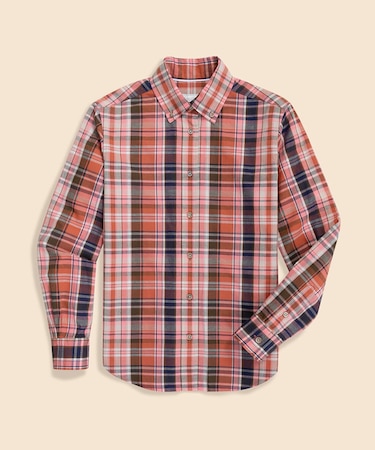 コットン／リネン　マドラスチェック　シャツ