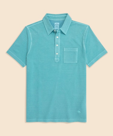 コットンストレッチピケ GFロゴ ガーメントダイ ポロシャツ