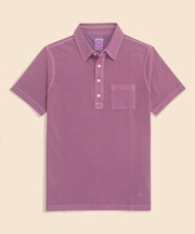 コットンストレッチピケ　GFロゴ　ガーメントダイ　ポロシャツ