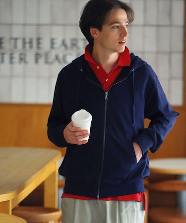 ◆オンラインストア限定◆ スーピマコットン ダブルジップフーディー