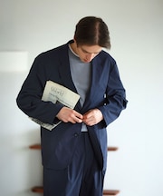 ◆オンラインストア限定◆ ポリエステルブレンド　ウォッシャブル　段返り３釦ジャケット