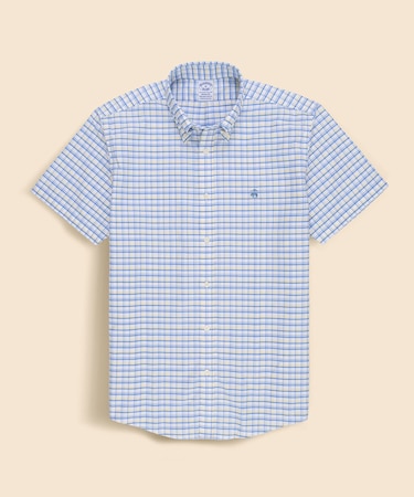 ストレッチオックスフォード　GFロゴ　シーズナルパターン　ショートスリーブカジュアルシャツ　Regular Fit