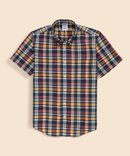 コットン マドラスチェック ショートスリーブ カジュアルシャツ Regular Fit