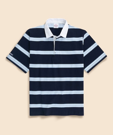 Brooks Brothers × BARBARIAN コットン ライトウェイト ラグビーシャツ