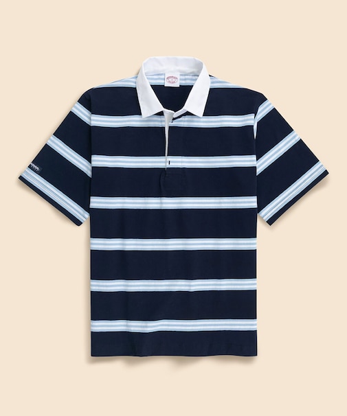 Brooks Brothers × BARBARIAN コットン ライトウェイト ラグビーシャツ