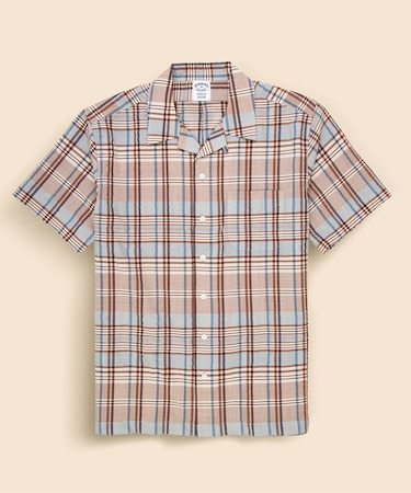 ウール／ポリエステル　チェック　キャンプシャツ　Regular Fit