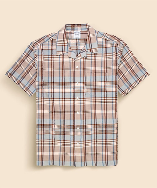 ウール／ポリエステル　チェック　キャンプシャツ　Regular Fit