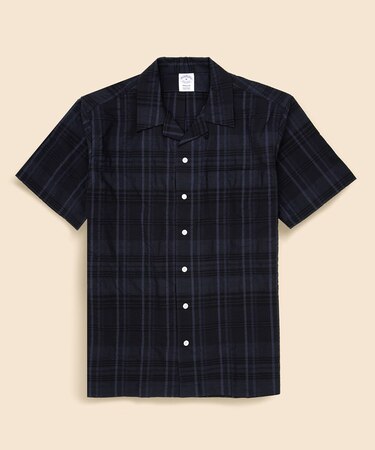 ウール／ポリエステル　チェック　キャンプシャツ　Regular Fit