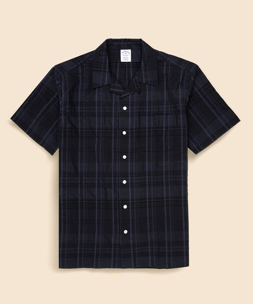 ウール／ポリエステル　チェック　キャンプシャツ　Regular Fit