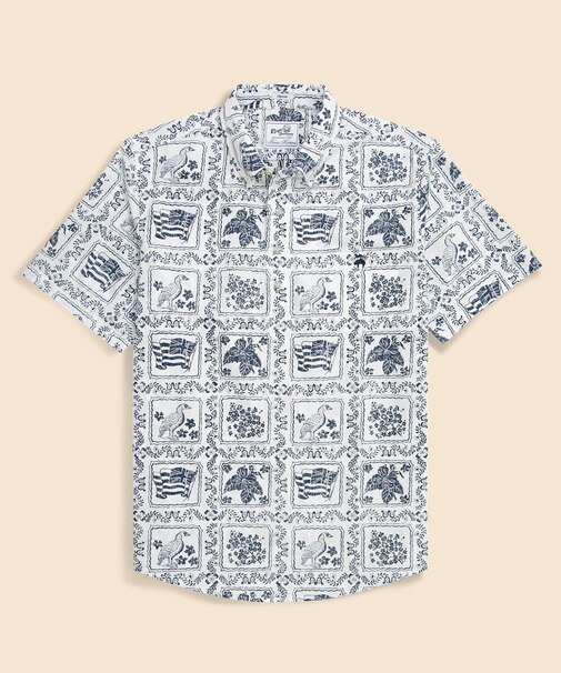 Brooks Brothers×Reyn Spooner　コットン／ポリエステル　プルオーバー　アロハシャツ