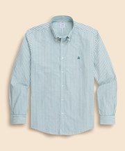 ノンアイロン　ストレッチオックスフォード　GFロゴ　ストライプ　カジュアルシャツ　Regular Fit